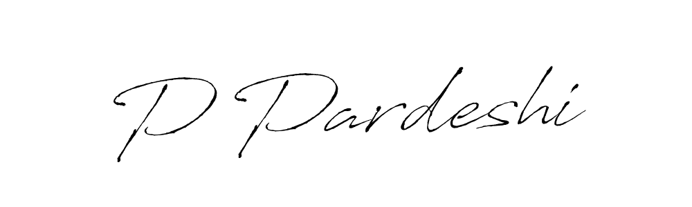 The best way (Antro_Vectra) to make a short signature is to pick only two or three words in your name. The name P Pardeshi include a total of six letters. For converting this name. P Pardeshi signature style 6 images and pictures png