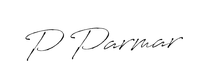 Design your own signature with our free online signature maker. With this signature software, you can create a handwritten (Antro_Vectra) signature for name P Parmar. P Parmar signature style 6 images and pictures png