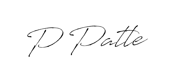 How to make P Patle name signature. Use Antro_Vectra style for creating short signs online. This is the latest handwritten sign. P Patle signature style 6 images and pictures png
