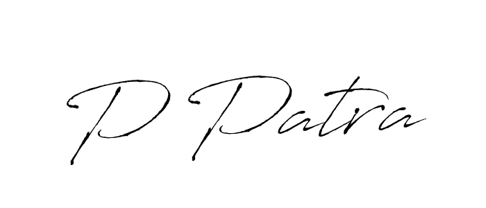 Create a beautiful signature design for name P Patra. With this signature (Antro_Vectra) fonts, you can make a handwritten signature for free. P Patra signature style 6 images and pictures png