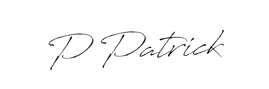 How to make P Patrick signature? Antro_Vectra is a professional autograph style. Create handwritten signature for P Patrick name. P Patrick signature style 6 images and pictures png