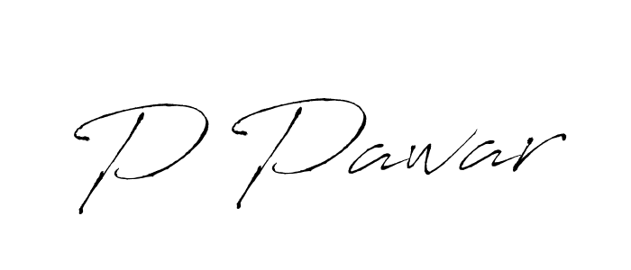 Design your own signature with our free online signature maker. With this signature software, you can create a handwritten (Antro_Vectra) signature for name P Pawar. P Pawar signature style 6 images and pictures png