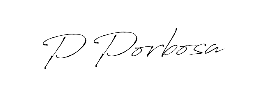 The best way (Antro_Vectra) to make a short signature is to pick only two or three words in your name. The name P Porbosa include a total of six letters. For converting this name. P Porbosa signature style 6 images and pictures png