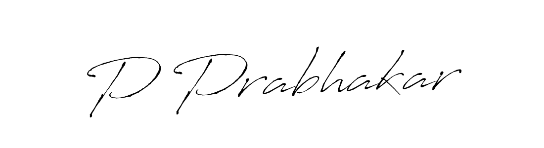 P Prabhakar stylish signature style. Best Handwritten Sign (Antro_Vectra) for my name. Handwritten Signature Collection Ideas for my name P Prabhakar. P Prabhakar signature style 6 images and pictures png