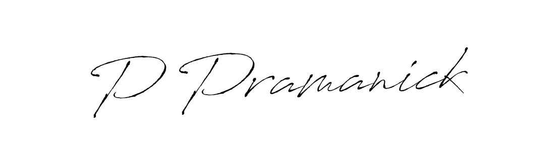 Use a signature maker to create a handwritten signature online. With this signature software, you can design (Antro_Vectra) your own signature for name P Pramanick. P Pramanick signature style 6 images and pictures png