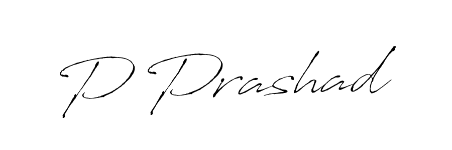 Design your own signature with our free online signature maker. With this signature software, you can create a handwritten (Antro_Vectra) signature for name P Prashad. P Prashad signature style 6 images and pictures png