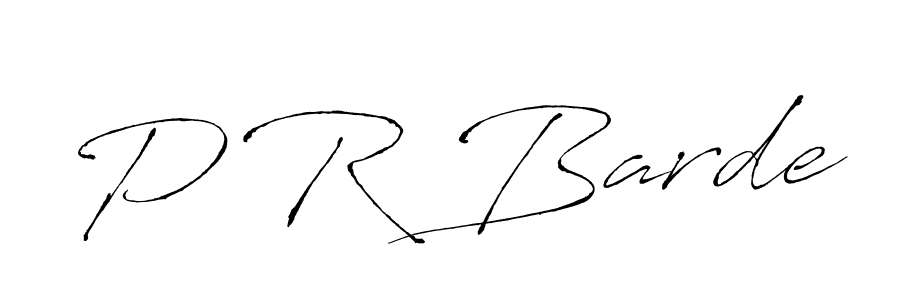 P R Barde stylish signature style. Best Handwritten Sign (Antro_Vectra) for my name. Handwritten Signature Collection Ideas for my name P R Barde. P R Barde signature style 6 images and pictures png