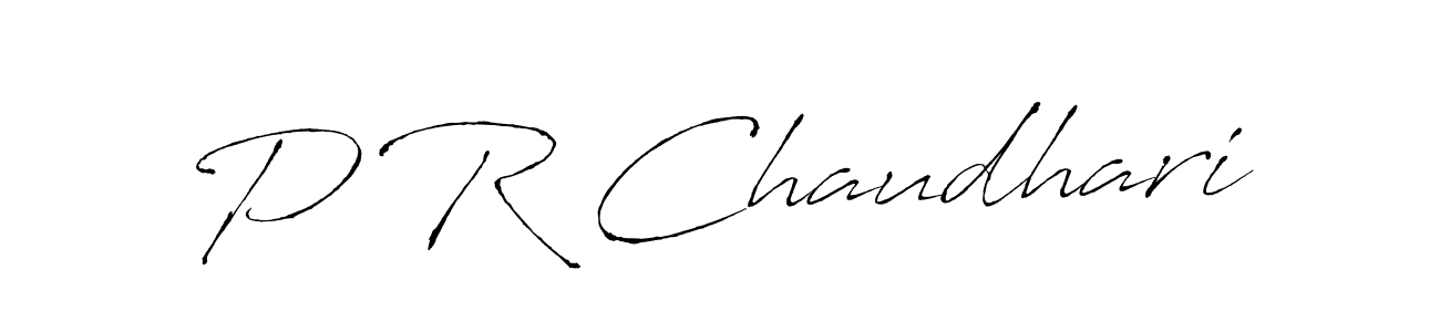 How to make P R Chaudhari signature? Antro_Vectra is a professional autograph style. Create handwritten signature for P R Chaudhari name. P R Chaudhari signature style 6 images and pictures png