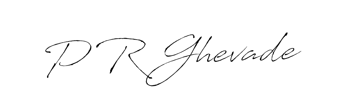 Also we have P R Ghevade name is the best signature style. Create professional handwritten signature collection using Antro_Vectra autograph style. P R Ghevade signature style 6 images and pictures png