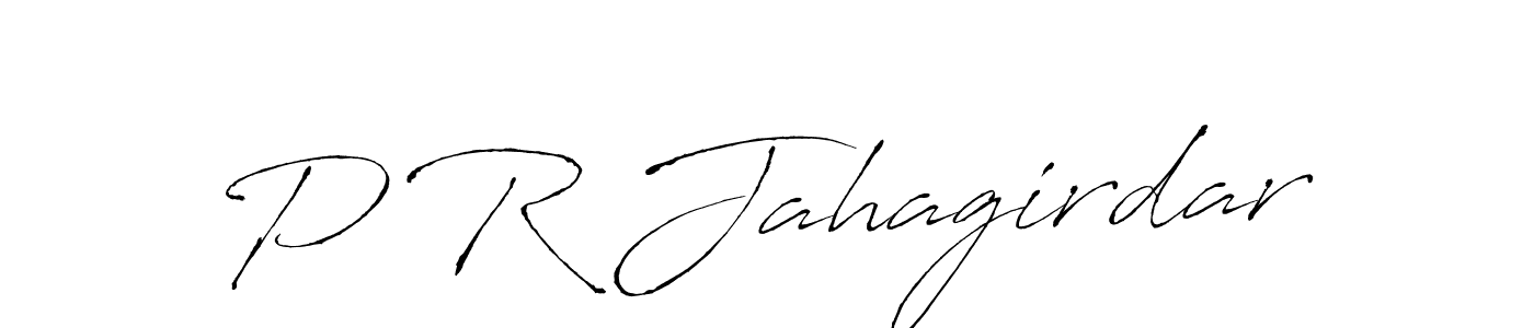 Create a beautiful signature design for name P R Jahagirdar. With this signature (Antro_Vectra) fonts, you can make a handwritten signature for free. P R Jahagirdar signature style 6 images and pictures png