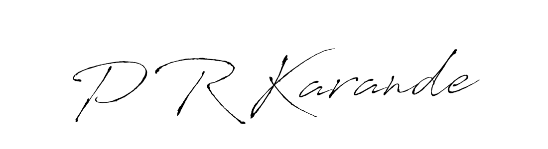 This is the best signature style for the P R Karande name. Also you like these signature font (Antro_Vectra). Mix name signature. P R Karande signature style 6 images and pictures png