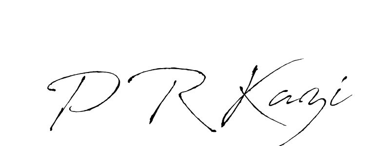 Create a beautiful signature design for name P R Kazi. With this signature (Antro_Vectra) fonts, you can make a handwritten signature for free. P R Kazi signature style 6 images and pictures png
