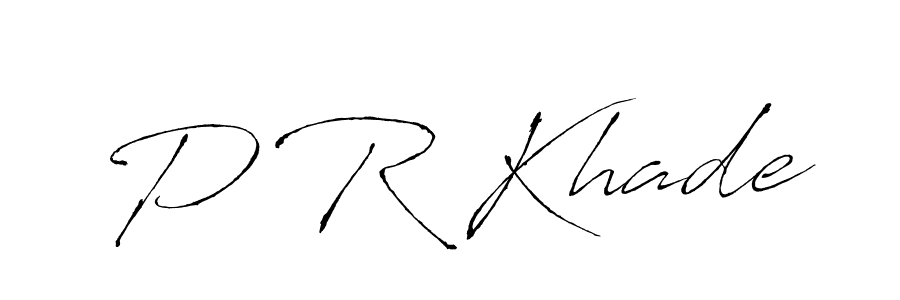 Antro_Vectra is a professional signature style that is perfect for those who want to add a touch of class to their signature. It is also a great choice for those who want to make their signature more unique. Get P R Khade name to fancy signature for free. P R Khade signature style 6 images and pictures png