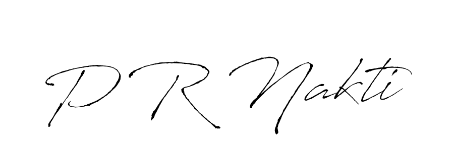 Design your own signature with our free online signature maker. With this signature software, you can create a handwritten (Antro_Vectra) signature for name P R Nakti. P R Nakti signature style 6 images and pictures png