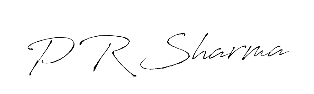 Create a beautiful signature design for name P R Sharma. With this signature (Antro_Vectra) fonts, you can make a handwritten signature for free. P R Sharma signature style 6 images and pictures png