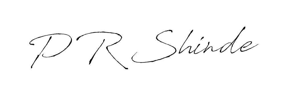 Make a beautiful signature design for name P R Shinde. With this signature (Antro_Vectra) style, you can create a handwritten signature for free. P R Shinde signature style 6 images and pictures png