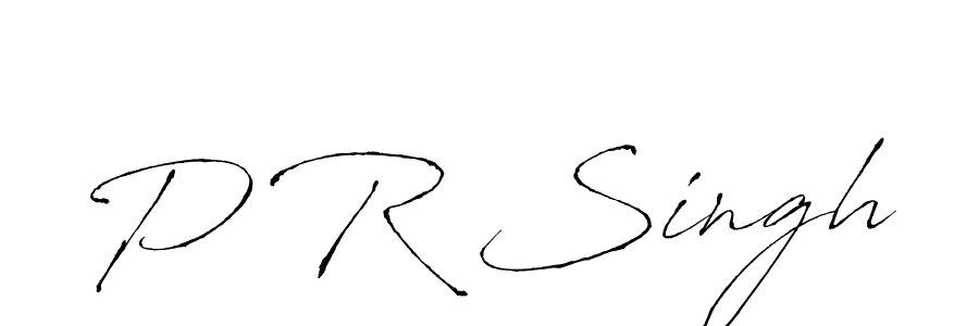 The best way (Antro_Vectra) to make a short signature is to pick only two or three words in your name. The name P R Singh include a total of six letters. For converting this name. P R Singh signature style 6 images and pictures png