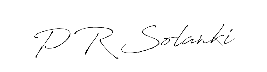 P R Solanki stylish signature style. Best Handwritten Sign (Antro_Vectra) for my name. Handwritten Signature Collection Ideas for my name P R Solanki. P R Solanki signature style 6 images and pictures png