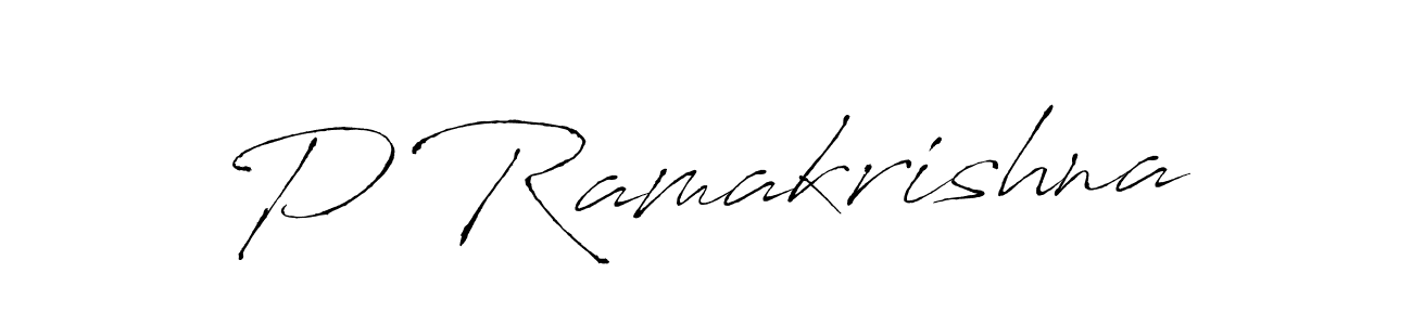 Design your own signature with our free online signature maker. With this signature software, you can create a handwritten (Antro_Vectra) signature for name P Ramakrishna. P Ramakrishna signature style 6 images and pictures png