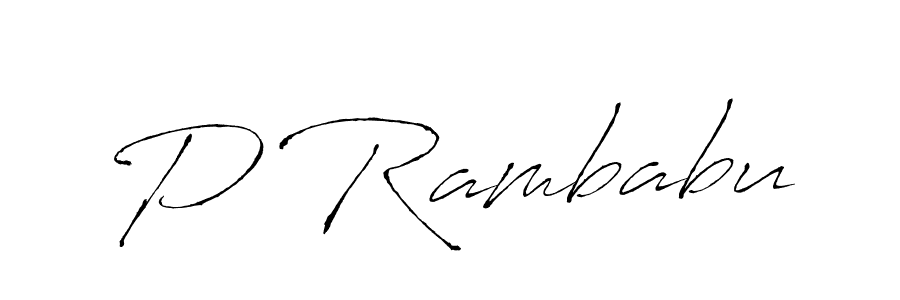 Use a signature maker to create a handwritten signature online. With this signature software, you can design (Antro_Vectra) your own signature for name P Rambabu. P Rambabu signature style 6 images and pictures png