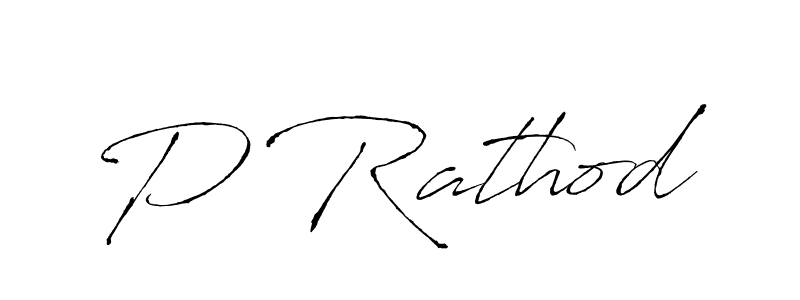 How to make P Rathod name signature. Use Antro_Vectra style for creating short signs online. This is the latest handwritten sign. P Rathod signature style 6 images and pictures png