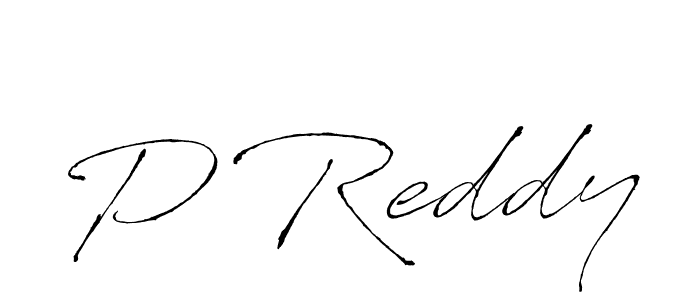 Create a beautiful signature design for name P Reddy. With this signature (Antro_Vectra) fonts, you can make a handwritten signature for free. P Reddy signature style 6 images and pictures png