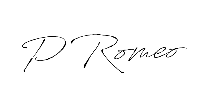 Create a beautiful signature design for name P Romeo. With this signature (Antro_Vectra) fonts, you can make a handwritten signature for free. P Romeo signature style 6 images and pictures png