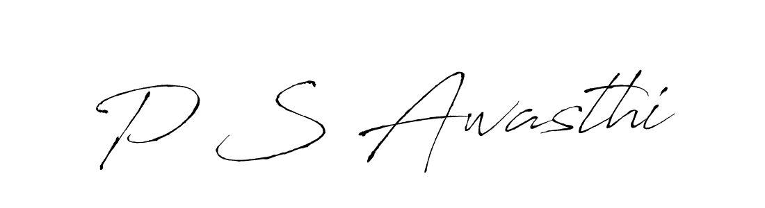 You can use this online signature creator to create a handwritten signature for the name P S Awasthi. This is the best online autograph maker. P S Awasthi signature style 6 images and pictures png