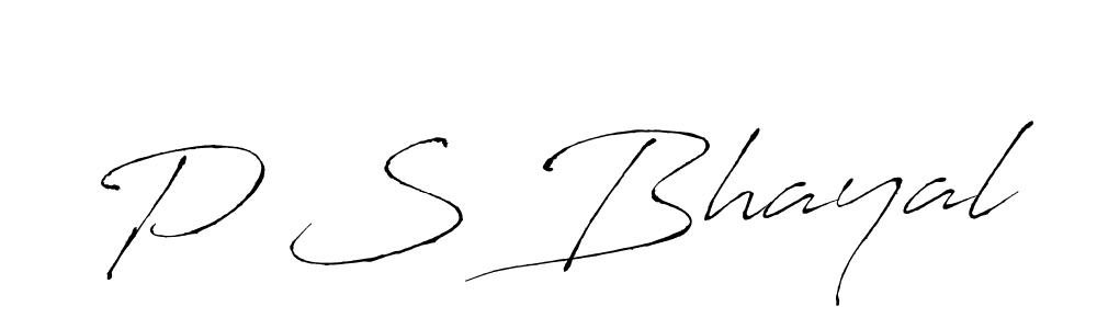 The best way (Antro_Vectra) to make a short signature is to pick only two or three words in your name. The name P S Bhayal include a total of six letters. For converting this name. P S Bhayal signature style 6 images and pictures png