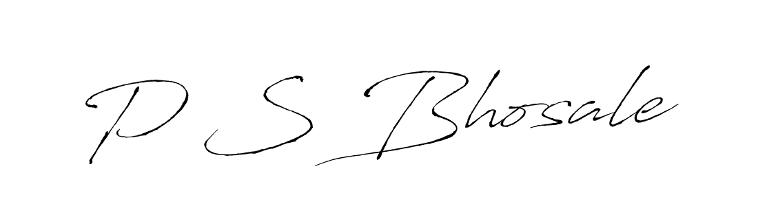 P S Bhosale stylish signature style. Best Handwritten Sign (Antro_Vectra) for my name. Handwritten Signature Collection Ideas for my name P S Bhosale. P S Bhosale signature style 6 images and pictures png