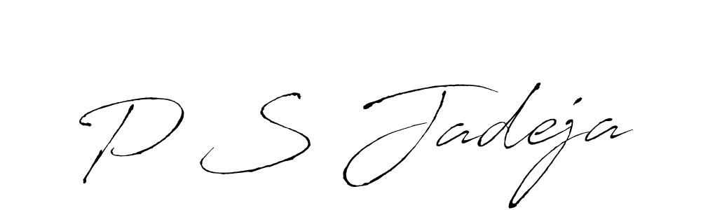 Antro_Vectra is a professional signature style that is perfect for those who want to add a touch of class to their signature. It is also a great choice for those who want to make their signature more unique. Get P S Jadeja name to fancy signature for free. P S Jadeja signature style 6 images and pictures png