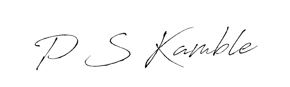 The best way (Antro_Vectra) to make a short signature is to pick only two or three words in your name. The name P S Kamble include a total of six letters. For converting this name. P S Kamble signature style 6 images and pictures png