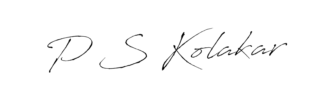 if you are searching for the best signature style for your name P S Kolakar. so please give up your signature search. here we have designed multiple signature styles  using Antro_Vectra. P S Kolakar signature style 6 images and pictures png