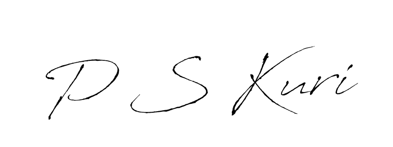 Make a beautiful signature design for name P S Kuri. With this signature (Antro_Vectra) style, you can create a handwritten signature for free. P S Kuri signature style 6 images and pictures png
