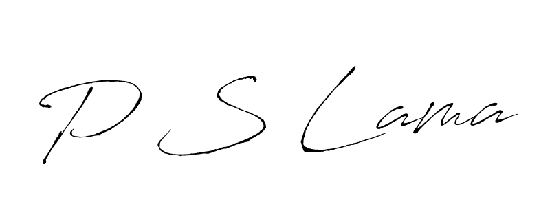 How to make P S Lama signature? Antro_Vectra is a professional autograph style. Create handwritten signature for P S Lama name. P S Lama signature style 6 images and pictures png