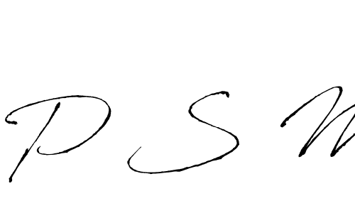 P S M stylish signature style. Best Handwritten Sign (Antro_Vectra) for my name. Handwritten Signature Collection Ideas for my name P S M. P S M signature style 6 images and pictures png