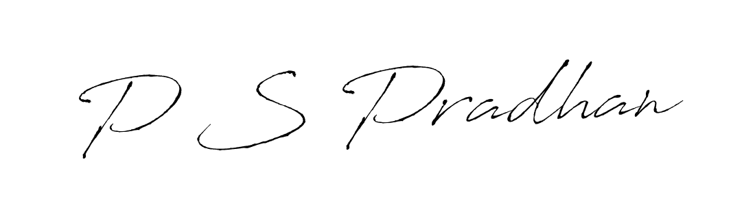 Create a beautiful signature design for name P S Pradhan. With this signature (Antro_Vectra) fonts, you can make a handwritten signature for free. P S Pradhan signature style 6 images and pictures png