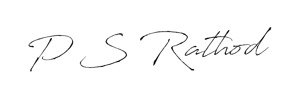 Create a beautiful signature design for name P S Rathod. With this signature (Antro_Vectra) fonts, you can make a handwritten signature for free. P S Rathod signature style 6 images and pictures png