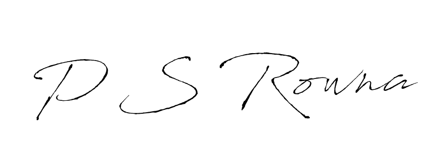 Create a beautiful signature design for name P S Rowna. With this signature (Antro_Vectra) fonts, you can make a handwritten signature for free. P S Rowna signature style 6 images and pictures png