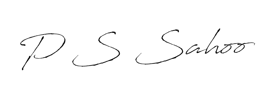 Create a beautiful signature design for name P S Sahoo. With this signature (Antro_Vectra) fonts, you can make a handwritten signature for free. P S Sahoo signature style 6 images and pictures png