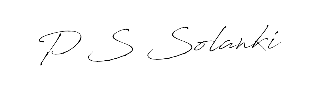 Design your own signature with our free online signature maker. With this signature software, you can create a handwritten (Antro_Vectra) signature for name P S Solanki. P S Solanki signature style 6 images and pictures png