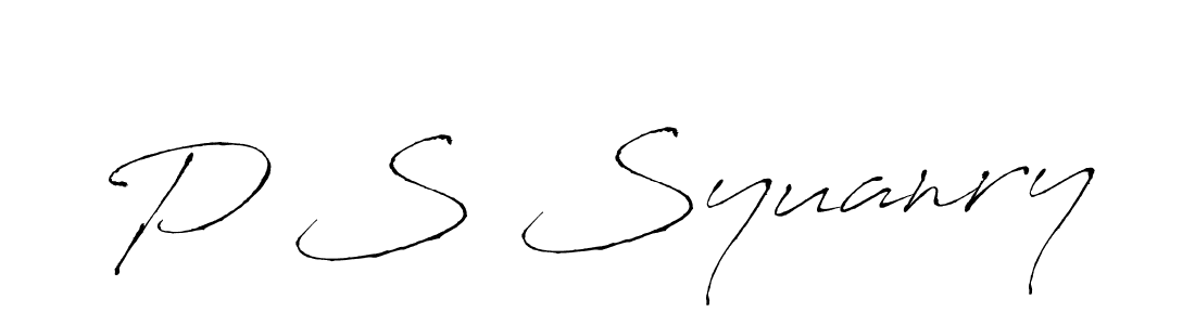 Use a signature maker to create a handwritten signature online. With this signature software, you can design (Antro_Vectra) your own signature for name P S Syuanry. P S Syuanry signature style 6 images and pictures png