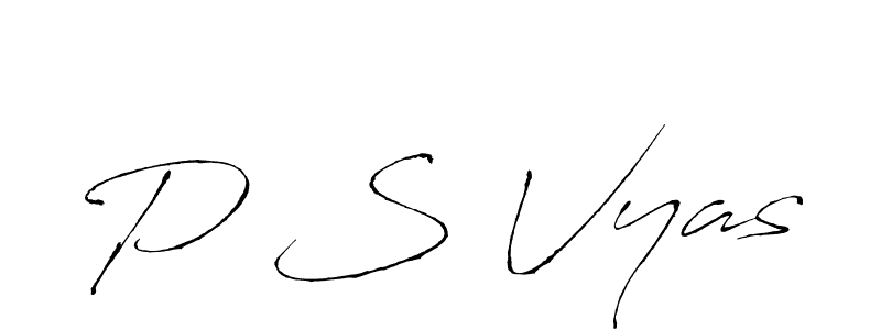 Also You can easily find your signature by using the search form. We will create P S Vyas name handwritten signature images for you free of cost using Antro_Vectra sign style. P S Vyas signature style 6 images and pictures png