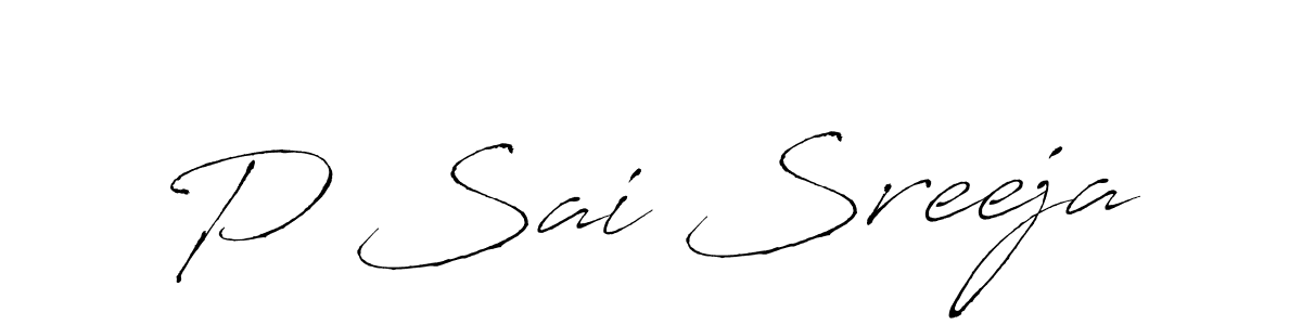 How to make P Sai Sreeja signature? Antro_Vectra is a professional autograph style. Create handwritten signature for P Sai Sreeja name. P Sai Sreeja signature style 6 images and pictures png