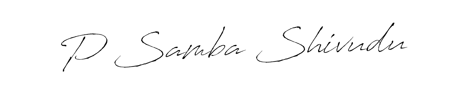 P Samba Shivudu stylish signature style. Best Handwritten Sign (Antro_Vectra) for my name. Handwritten Signature Collection Ideas for my name P Samba Shivudu. P Samba Shivudu signature style 6 images and pictures png