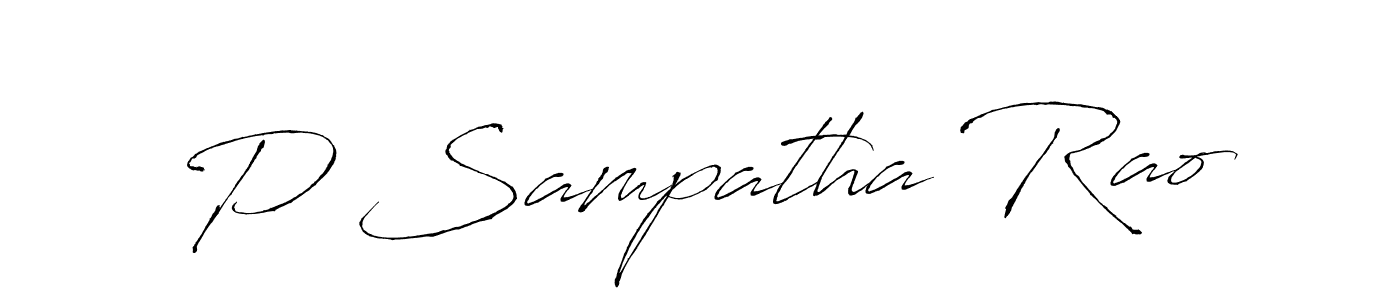 Also You can easily find your signature by using the search form. We will create P Sampatha Rao name handwritten signature images for you free of cost using Antro_Vectra sign style. P Sampatha Rao signature style 6 images and pictures png