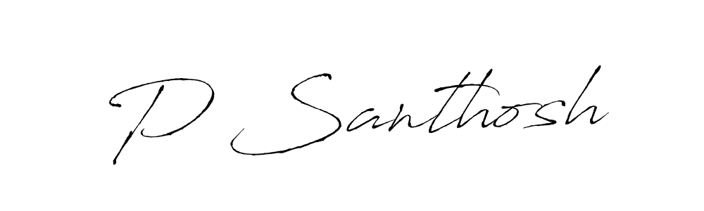 Also You can easily find your signature by using the search form. We will create P Santhosh name handwritten signature images for you free of cost using Antro_Vectra sign style. P Santhosh signature style 6 images and pictures png