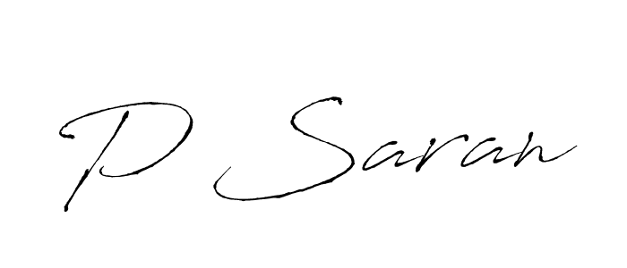 Design your own signature with our free online signature maker. With this signature software, you can create a handwritten (Antro_Vectra) signature for name P Saran. P Saran signature style 6 images and pictures png