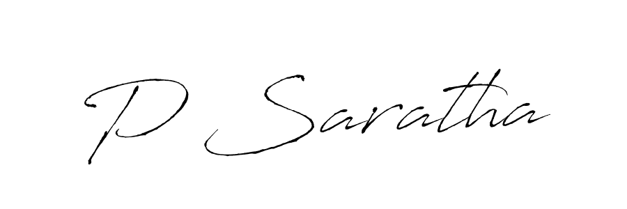 Make a beautiful signature design for name P Saratha. With this signature (Antro_Vectra) style, you can create a handwritten signature for free. P Saratha signature style 6 images and pictures png