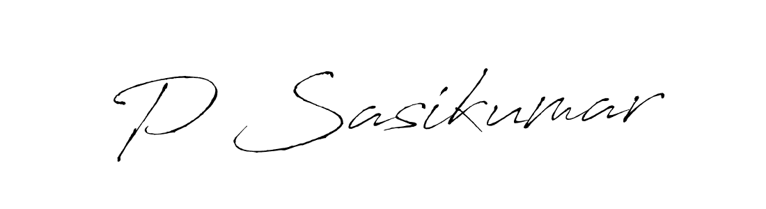 This is the best signature style for the P Sasikumar name. Also you like these signature font (Antro_Vectra). Mix name signature. P Sasikumar signature style 6 images and pictures png